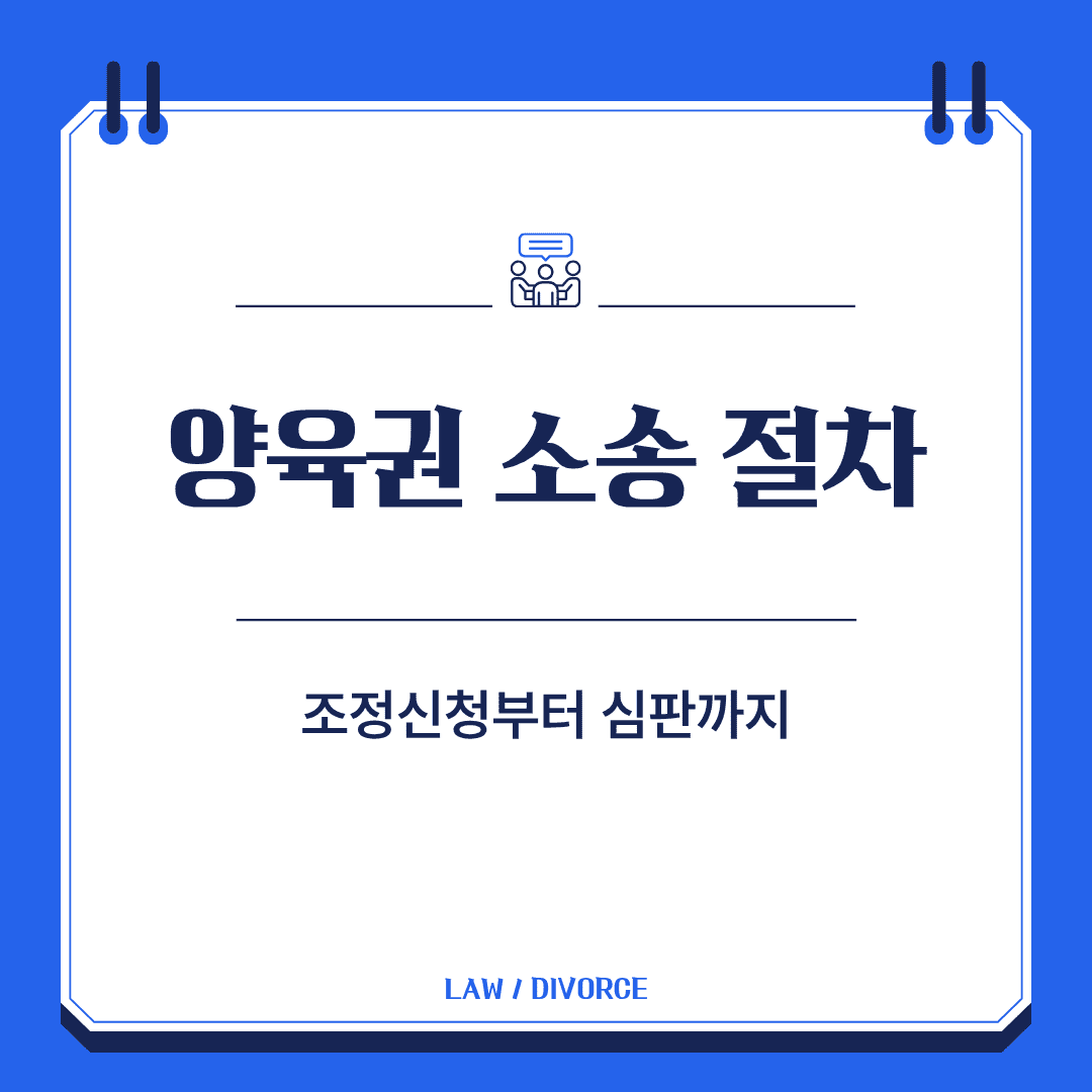 양육권 소송 절차